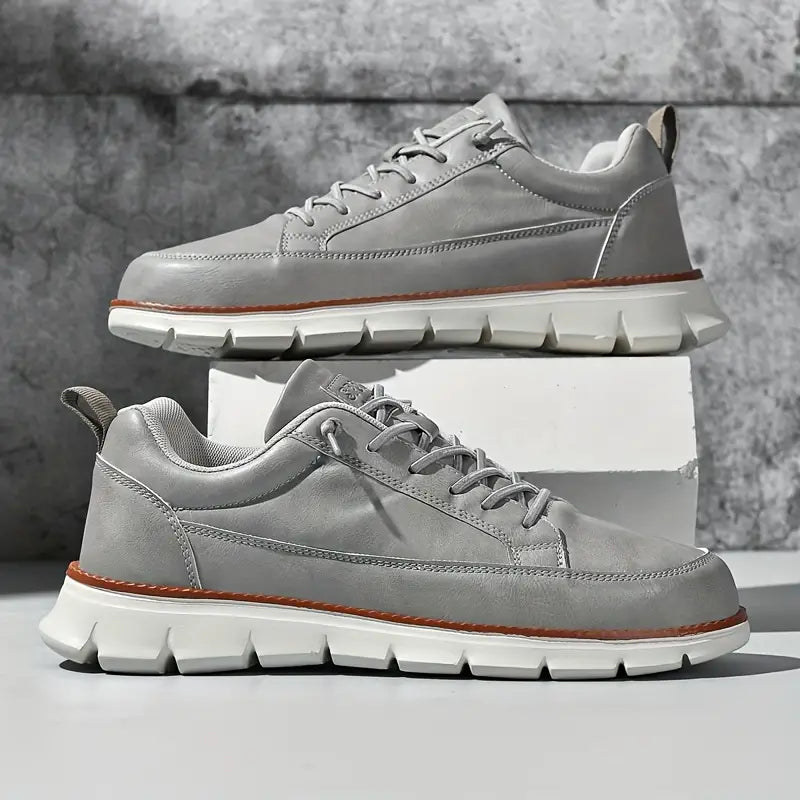 Baskets homme lacets semelle épaisse chaussures marche confort casual légères