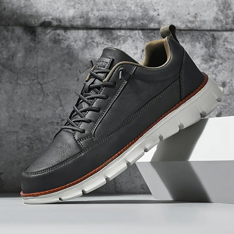 Baskets homme lacets semelle épaisse chaussures marche confort casual légères