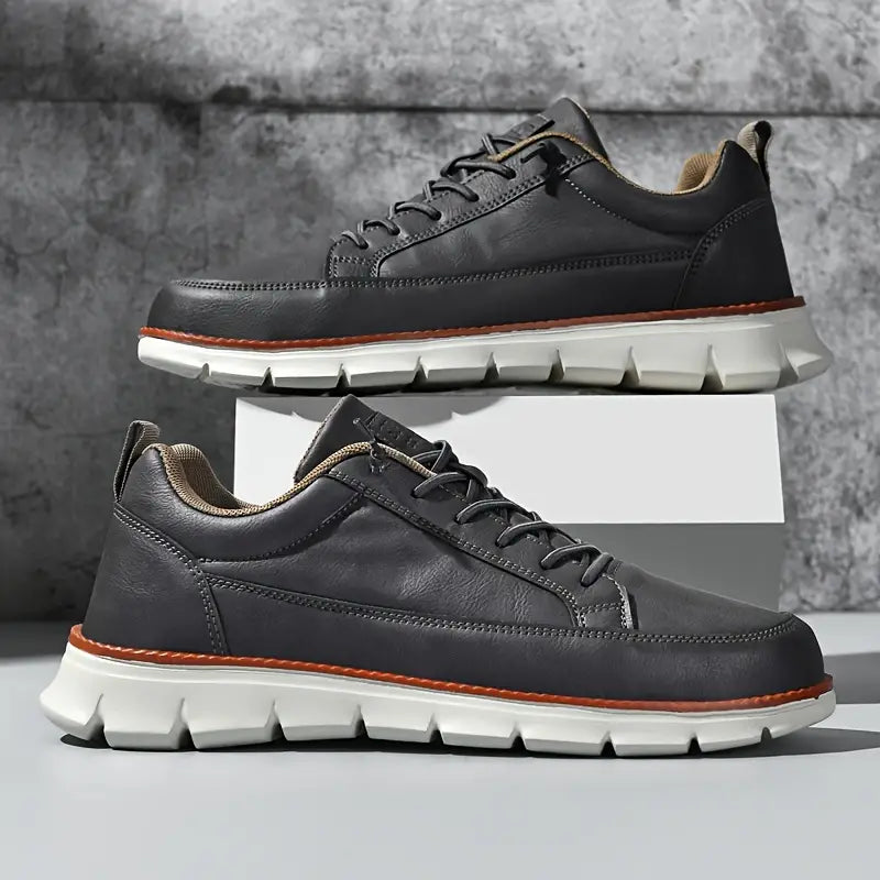 Baskets homme lacets semelle épaisse chaussures marche confort casual légères