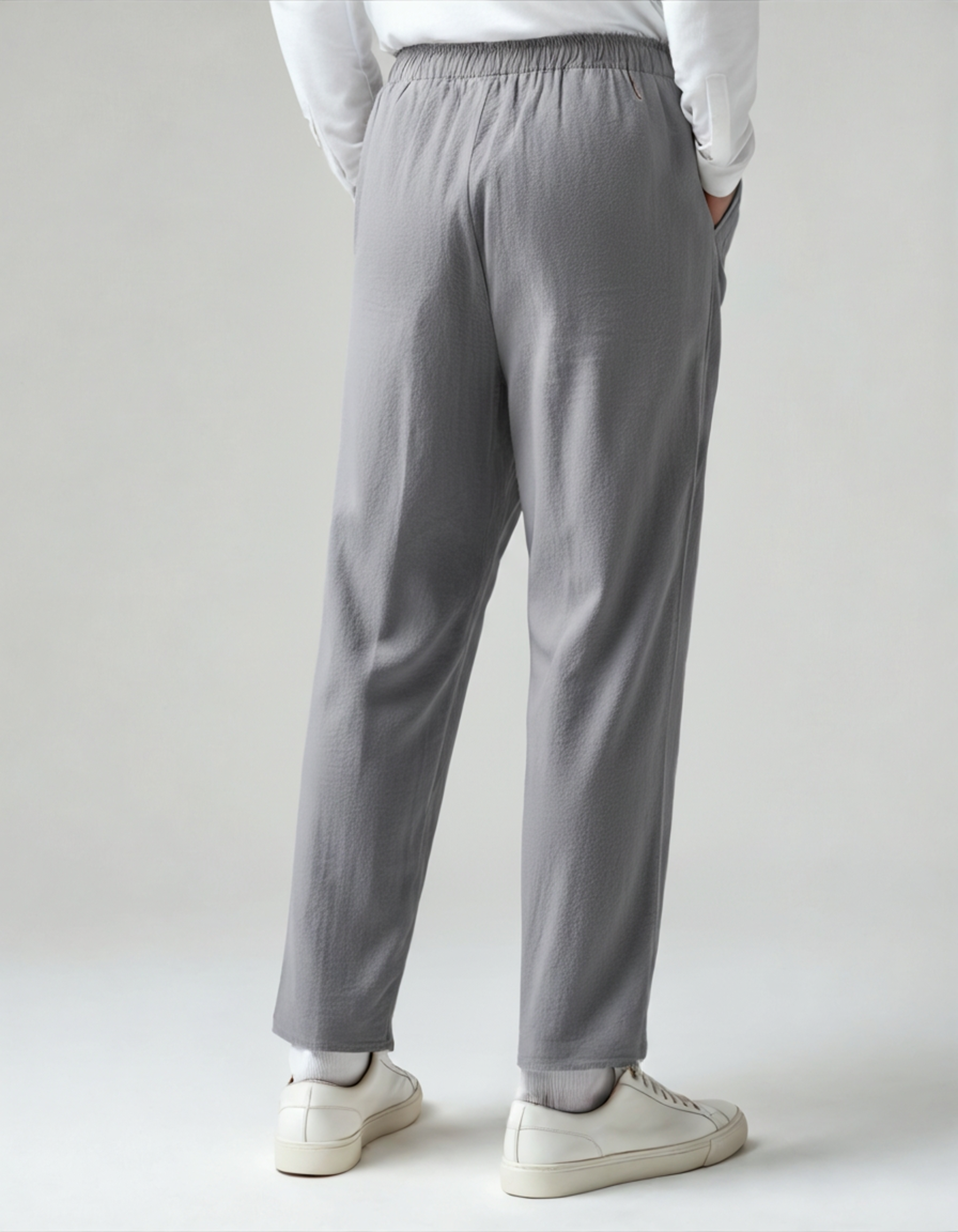 Pantalon homme coupe ample à taille élastique avec cordon de serrage