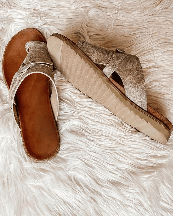 Sandales femme plates tong boucle été