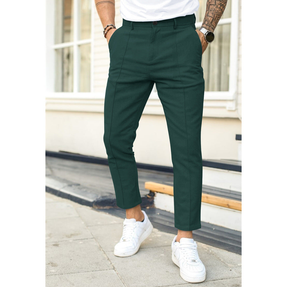 Pantalon homme slim fit taille ajustée style chic urbain