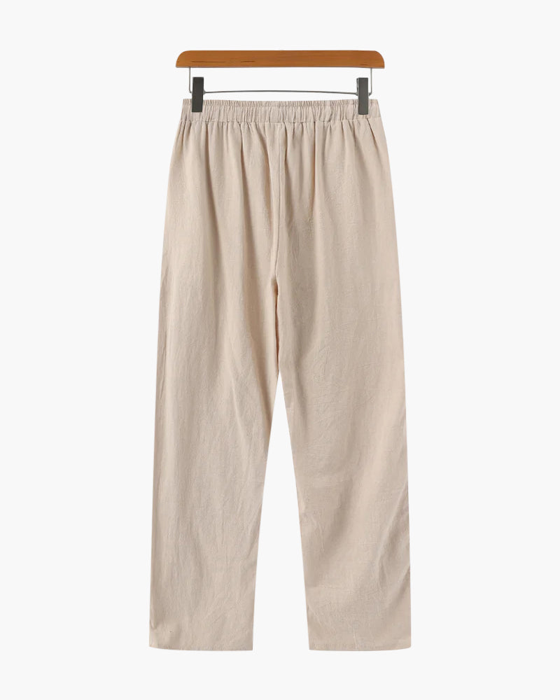 Pantalon homme coupe ample à taille élastique avec cordon de serrage