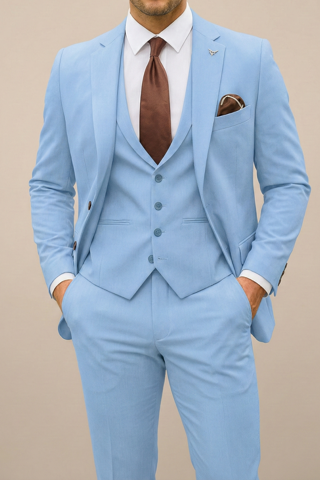 Costume 3 pièces homme coupe slim style mariage business élégance moderne