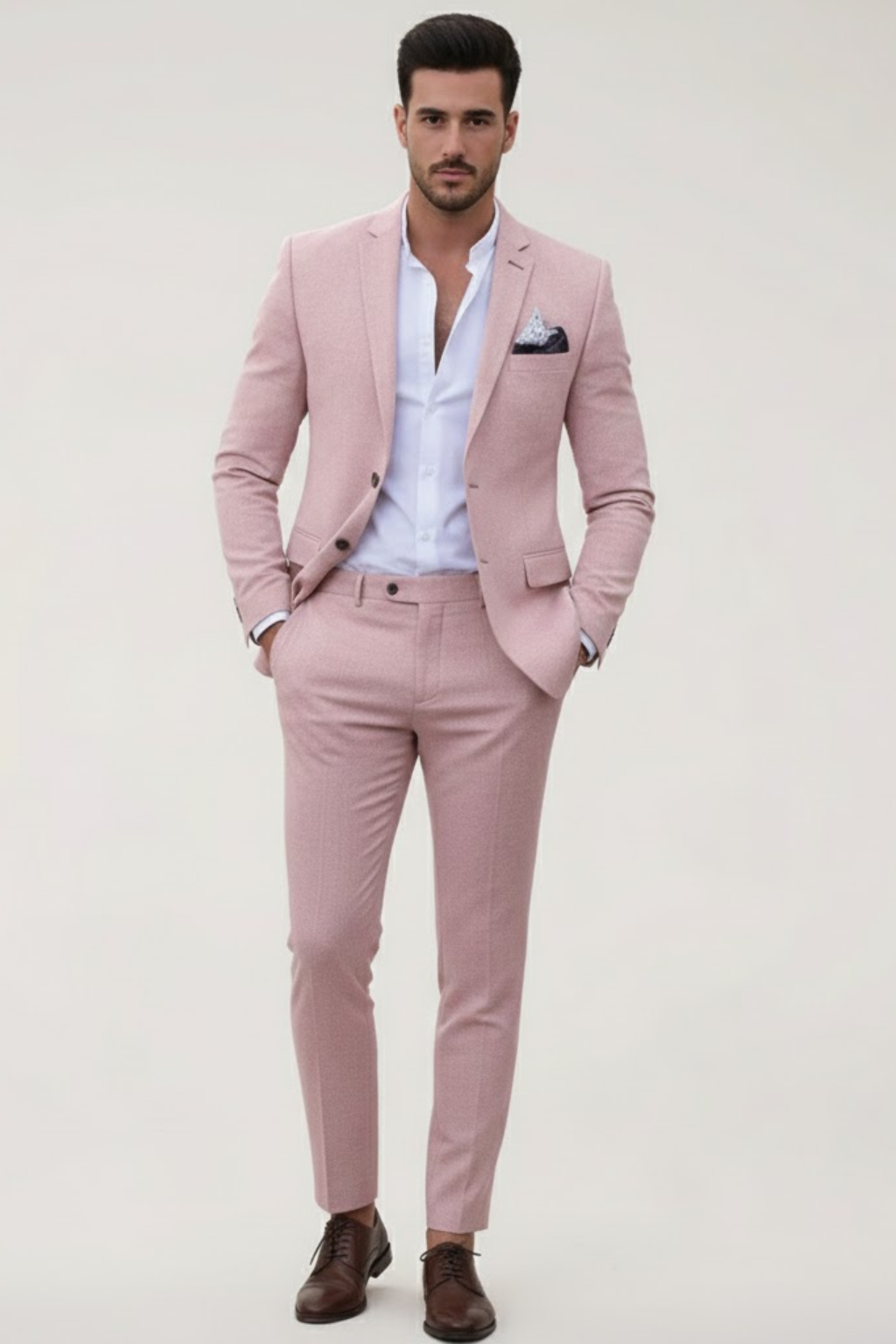 Costume homme coupe slim 2 pièces pour mariage et cérémonie style élégant