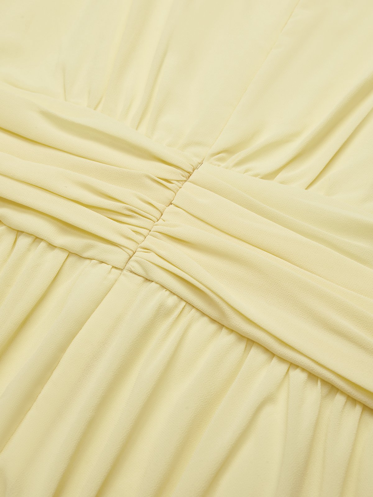 Robe longue mousseline sans manches col rond invitée mariage