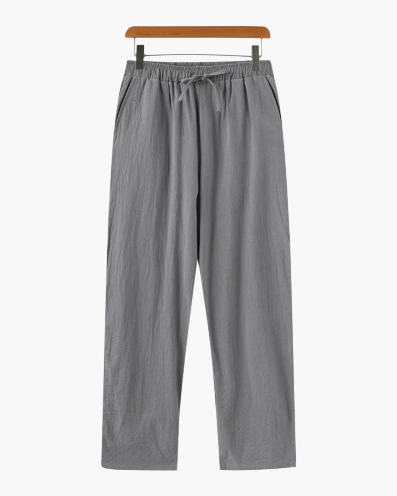 Pantalon homme coupe ample à taille élastique avec cordon de serrage