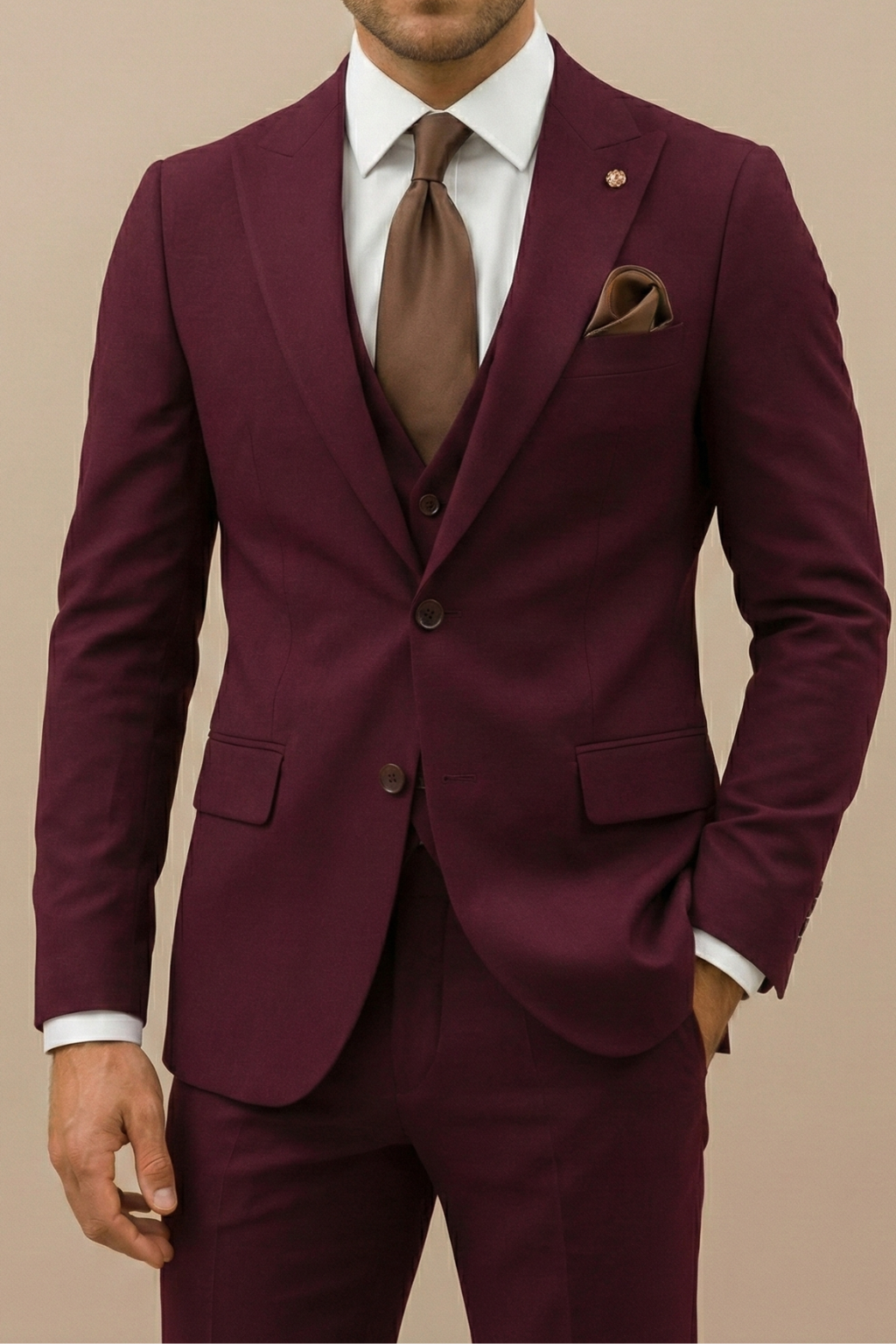 Costume 3 pièces homme coupe slim style mariage business élégance moderne