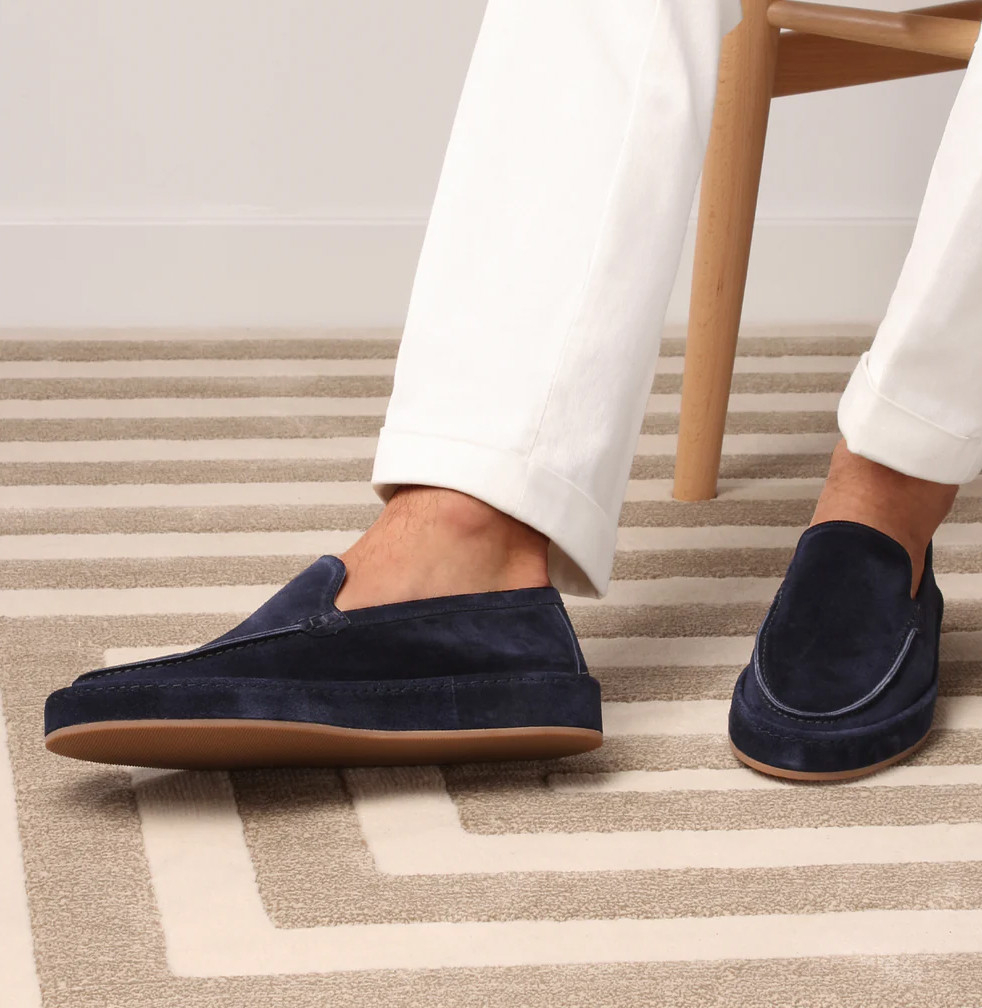 Mocassins homme en daim style casual chic à enfiler semelle confortable