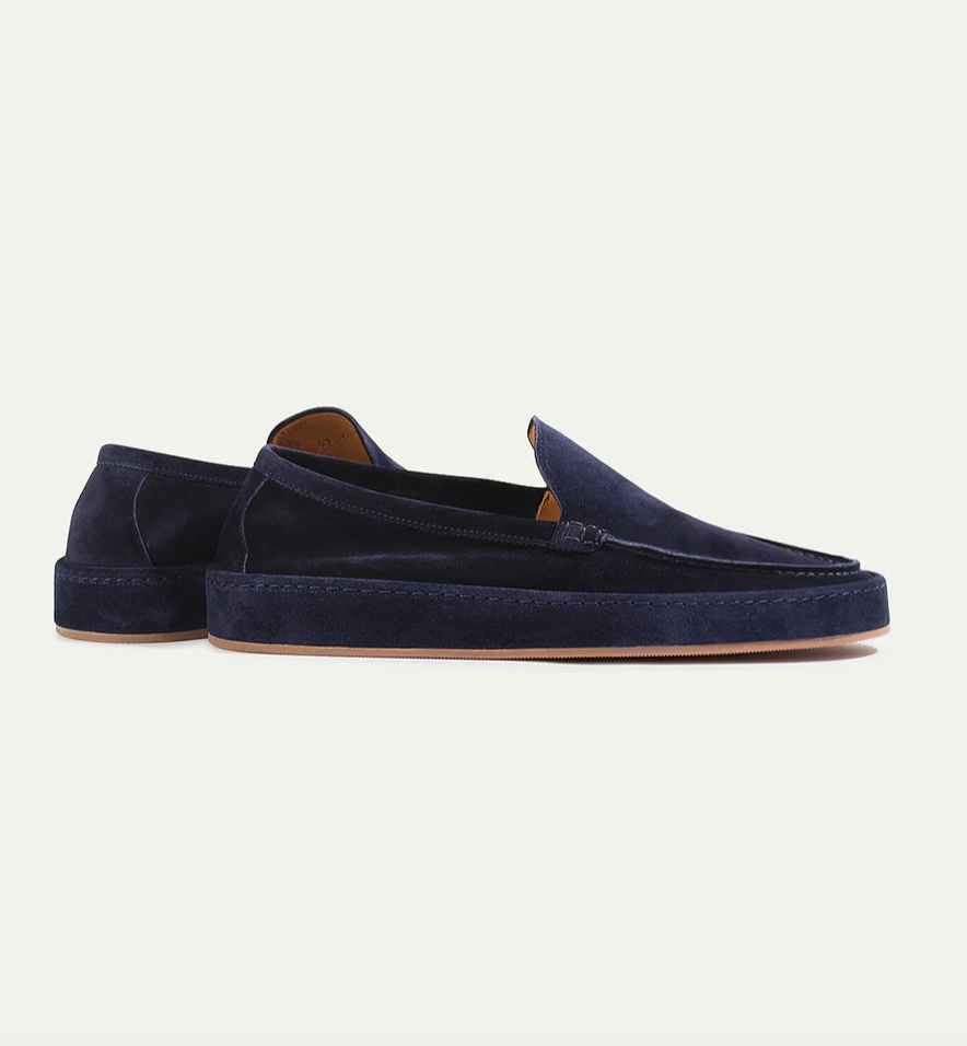 Mocassins homme en daim style casual chic à enfiler semelle confortable