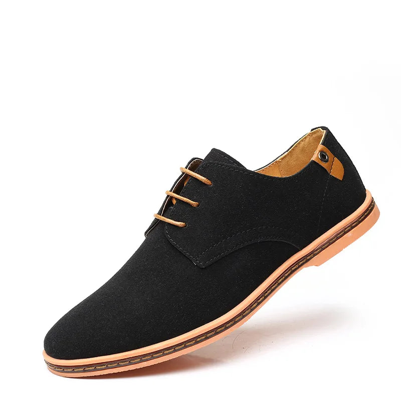 Derbies homme à lacets style Oxford avec finition suédée et bout uni
