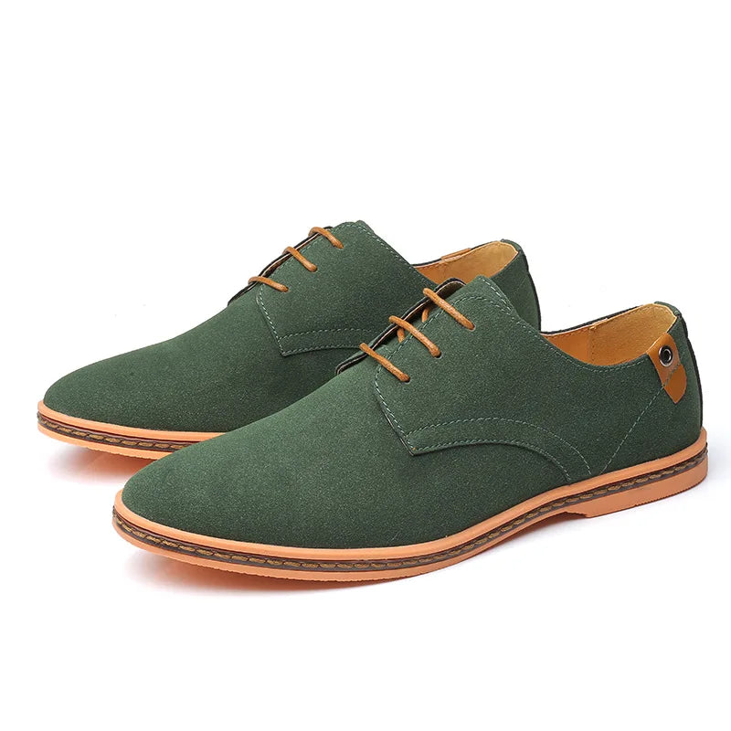 Derbies homme à lacets style Oxford avec finition suédée et bout uni