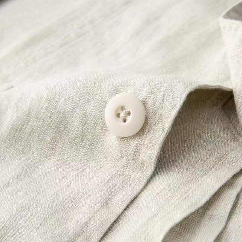 Ensemble homme en lin deux pièces blazer boutonné pantalon à cordon