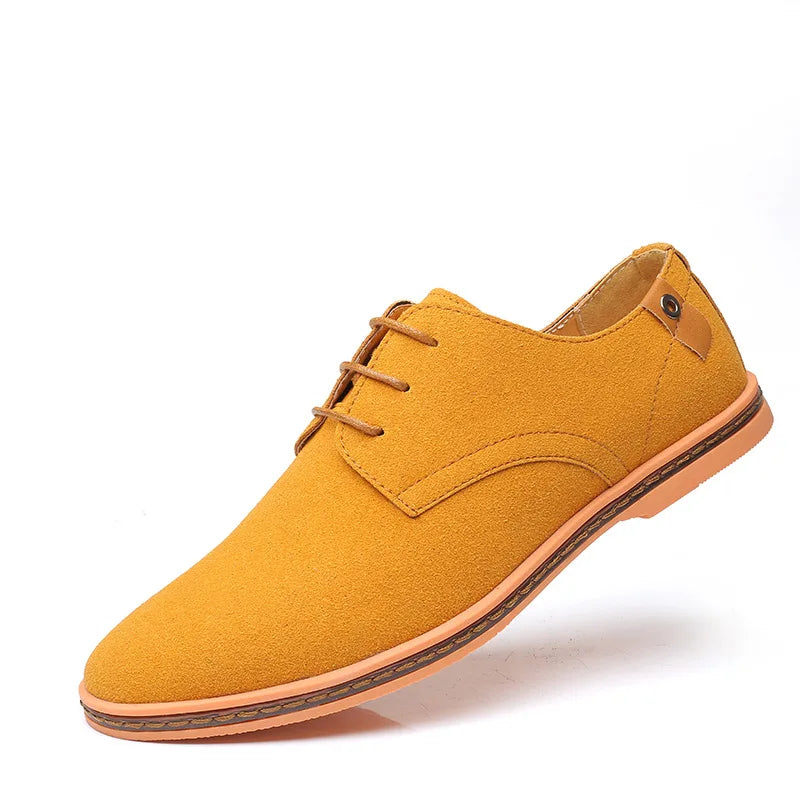 Derbies homme à lacets style Oxford avec finition suédée et bout uni