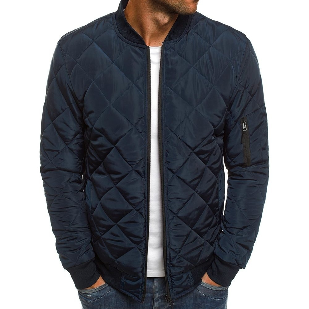 Veste matelassée bomber homme col rond zippée