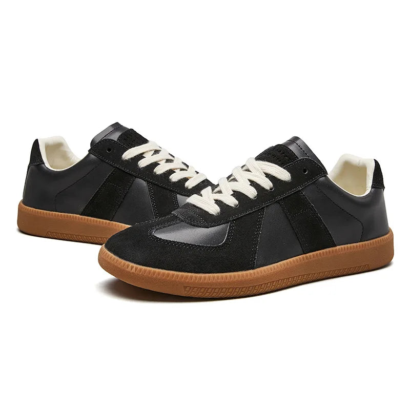 Baskets homme rétro à lacets style tennis casual semelle gomme antidérapante