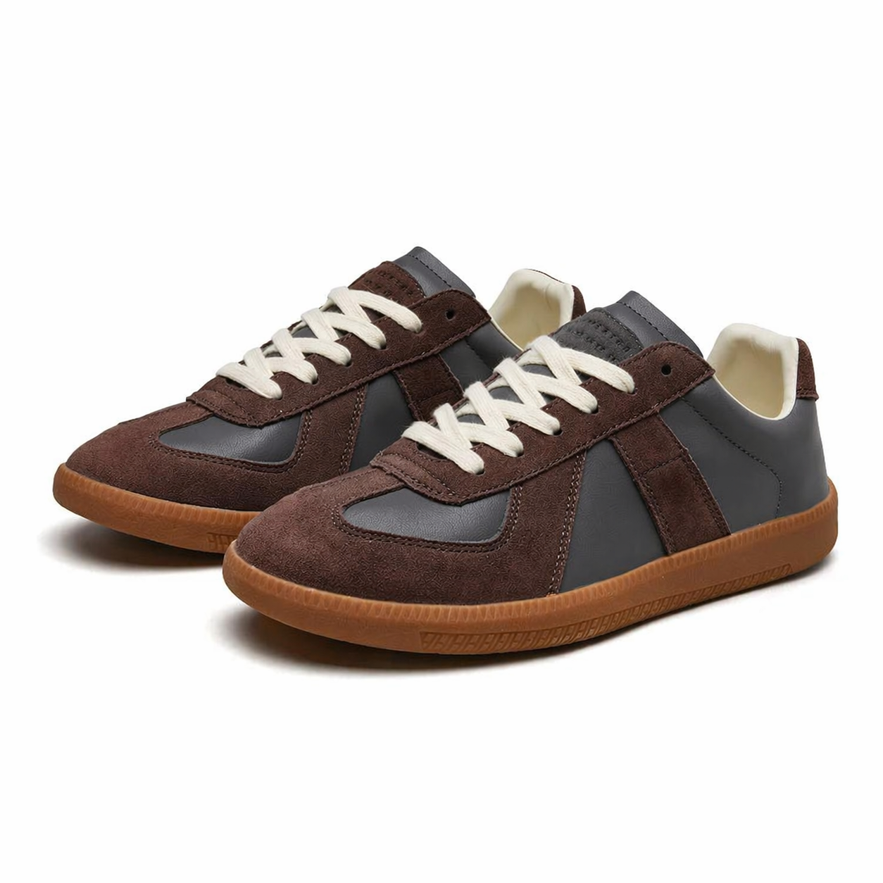 Baskets homme rétro à lacets style tennis casual semelle gomme antidérapante