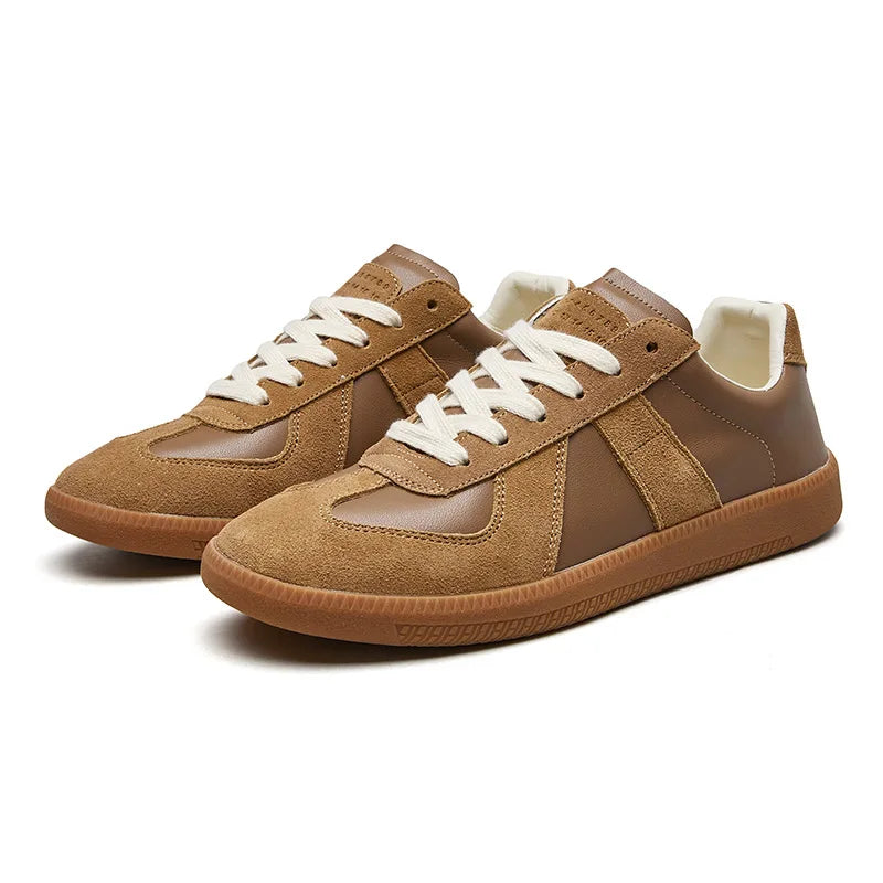 Baskets homme rétro à lacets style tennis casual semelle gomme antidérapante