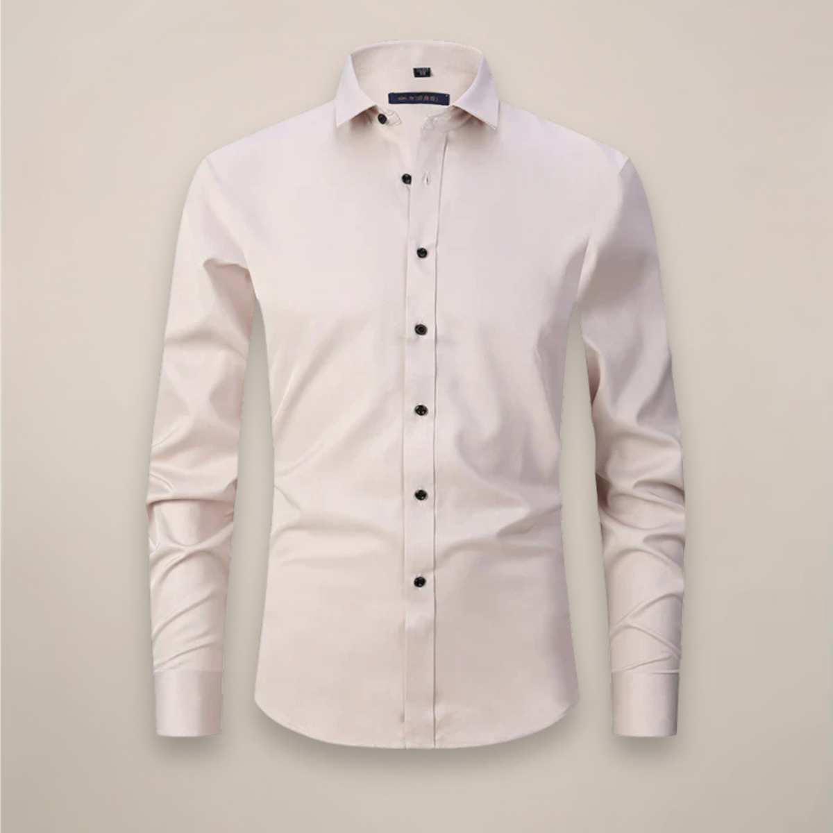 Chemise homme manches longues coupe ajustée sans repassage col classique