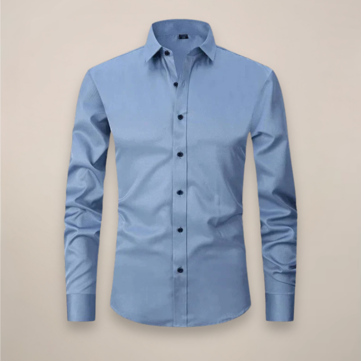 Chemise homme manches longues coupe ajustée sans repassage col classique