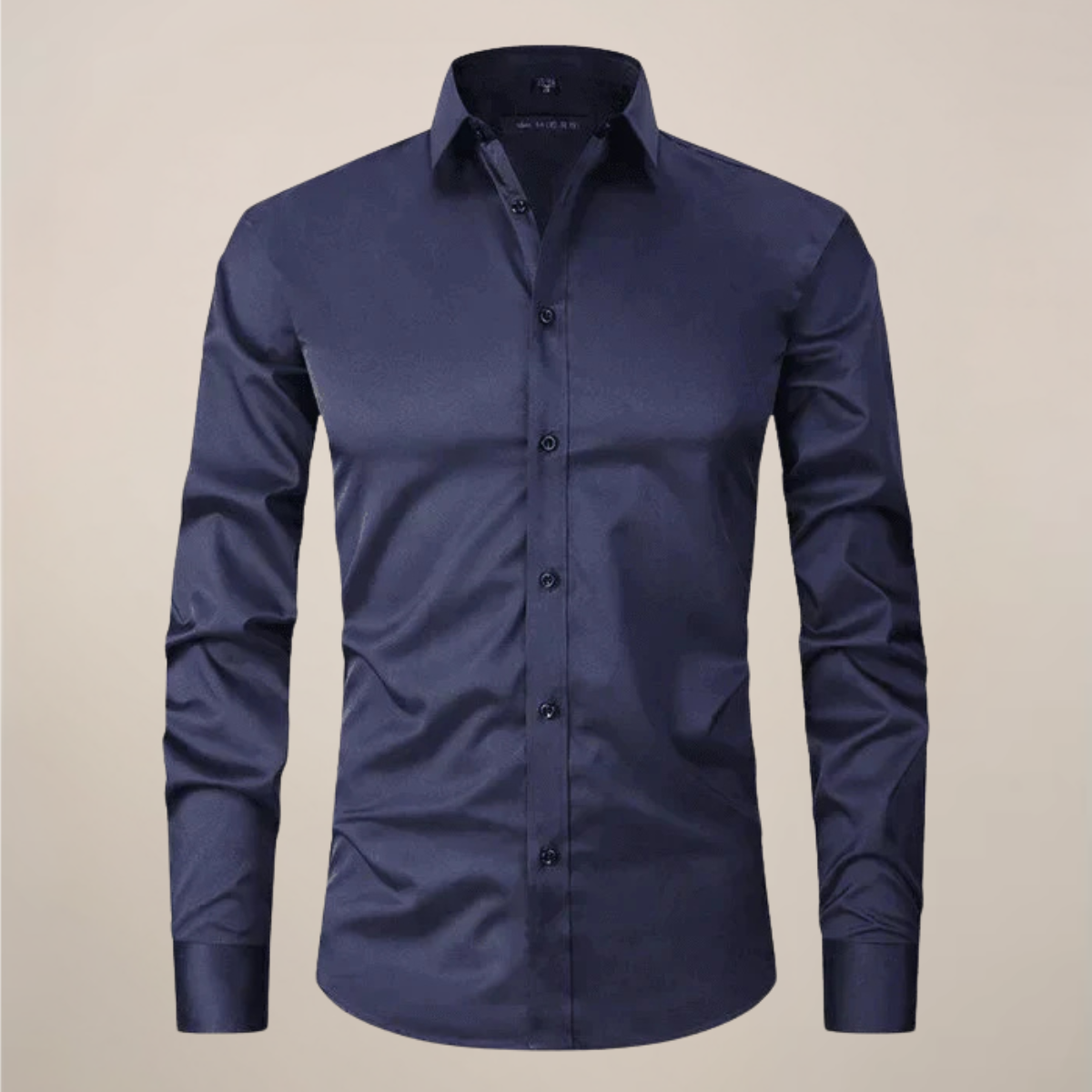 Chemise homme manches longues coupe ajustée sans repassage col classique