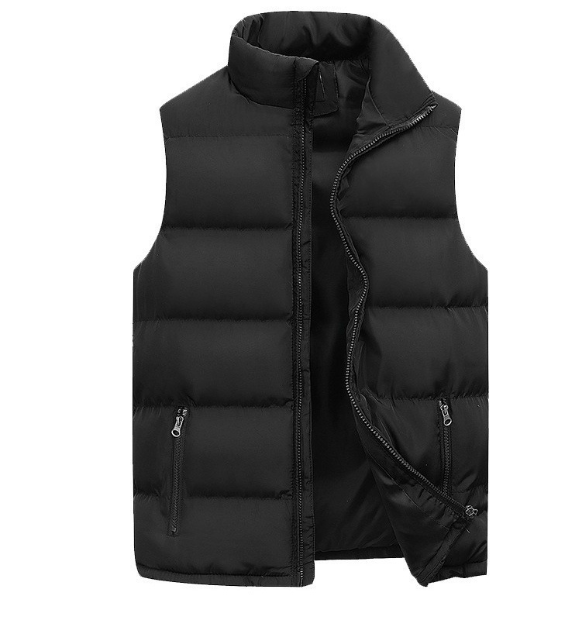 Doudoune sans manches homme gilet matelassé zippé coupe droite quotidien