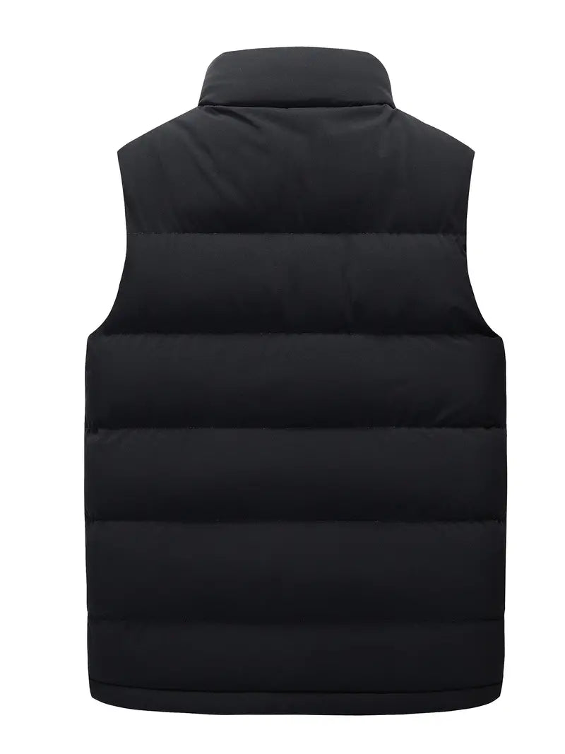 Doudoune sans manches homme gilet matelassé zippé coupe droite quotidien
