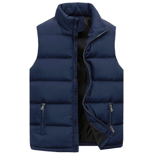 Doudoune sans manches homme gilet matelassé zippé coupe droite quotidien