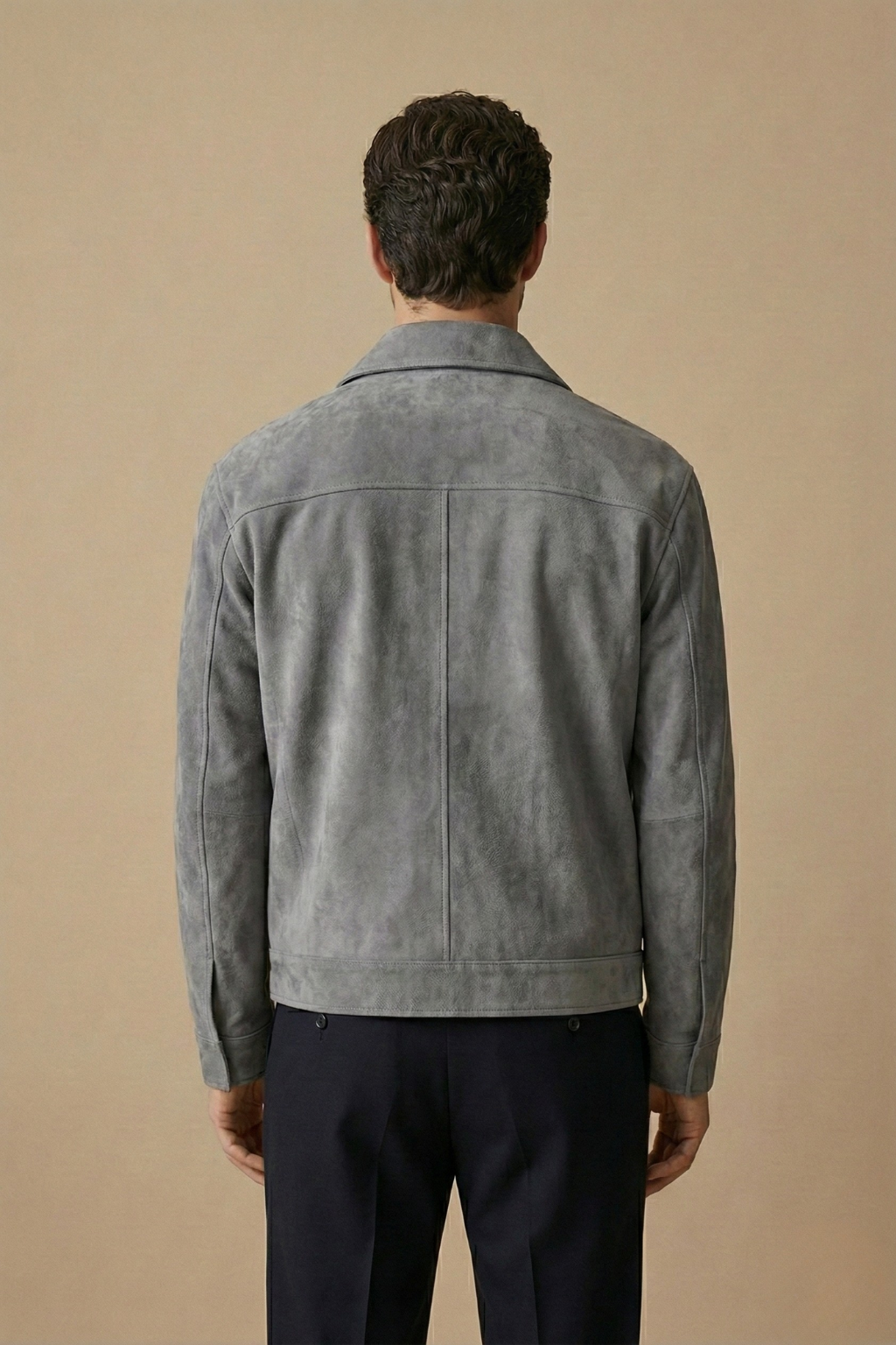 Veste homme zippée coupe droite poches poitrine style utilitaire classique