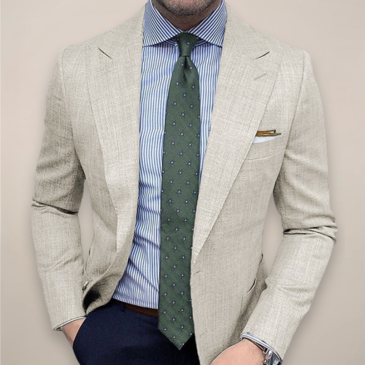 Blazer homme texturé coupe slim style business casual pour mariage et bureau