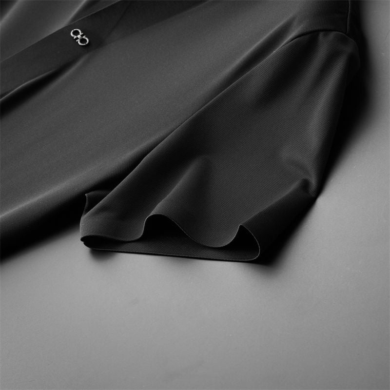 Ensemble homme polo manches courtes et pantalon coupe droite style décontracté
