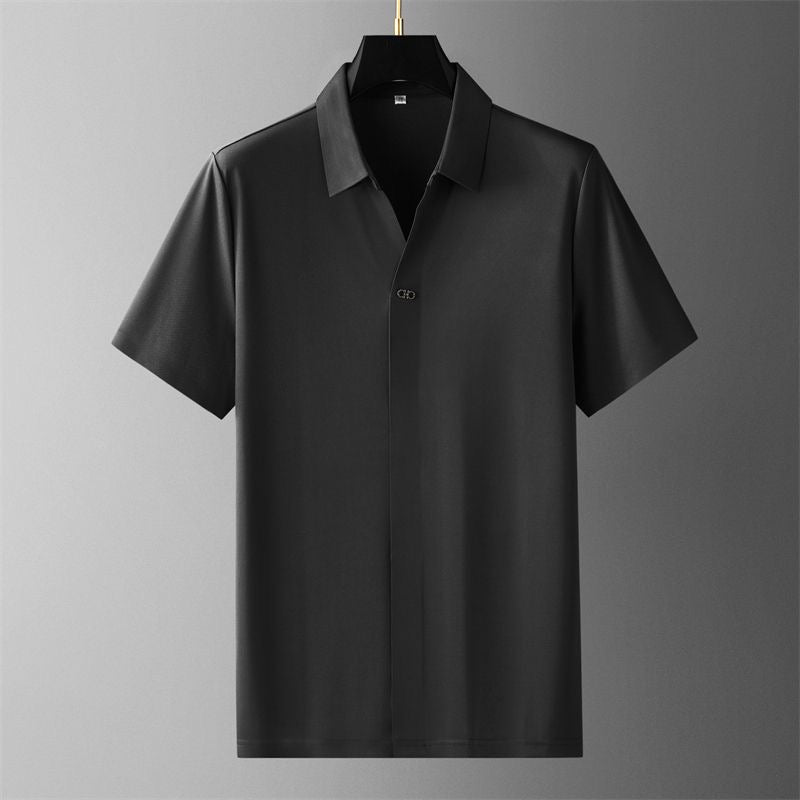 Ensemble homme polo manches courtes et pantalon coupe droite style décontracté