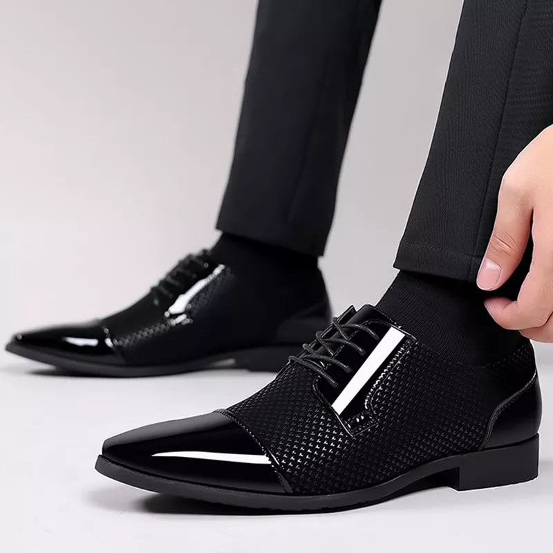 Chaussures oxford homme bout pointu à lacets mariage