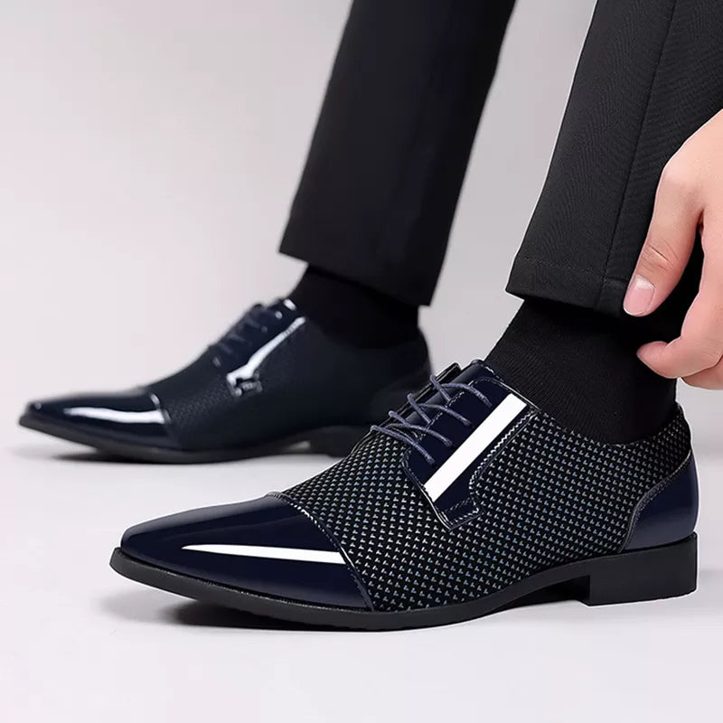 Chaussures oxford homme bout pointu à lacets mariage