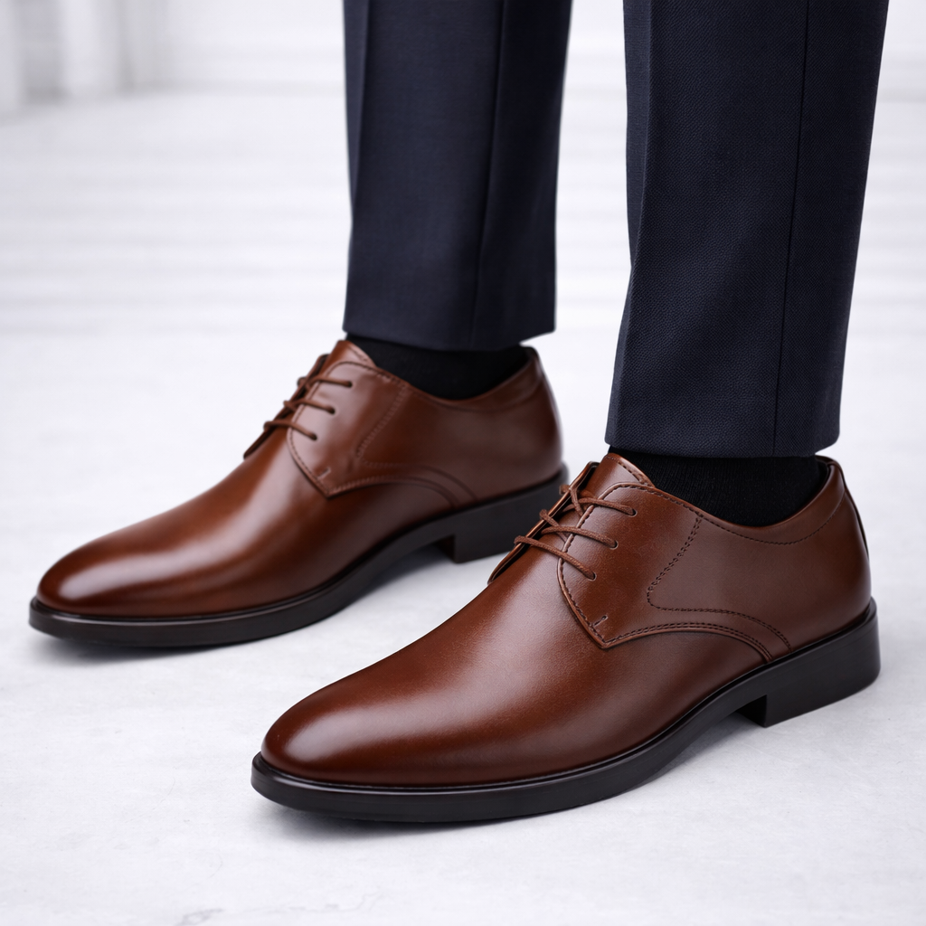 Chaussures Oxford homme à lacets style habillé semelle confortable élégante