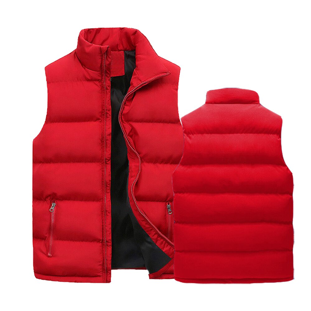 Doudoune sans manches homme matelassée zippée col montant style hiver