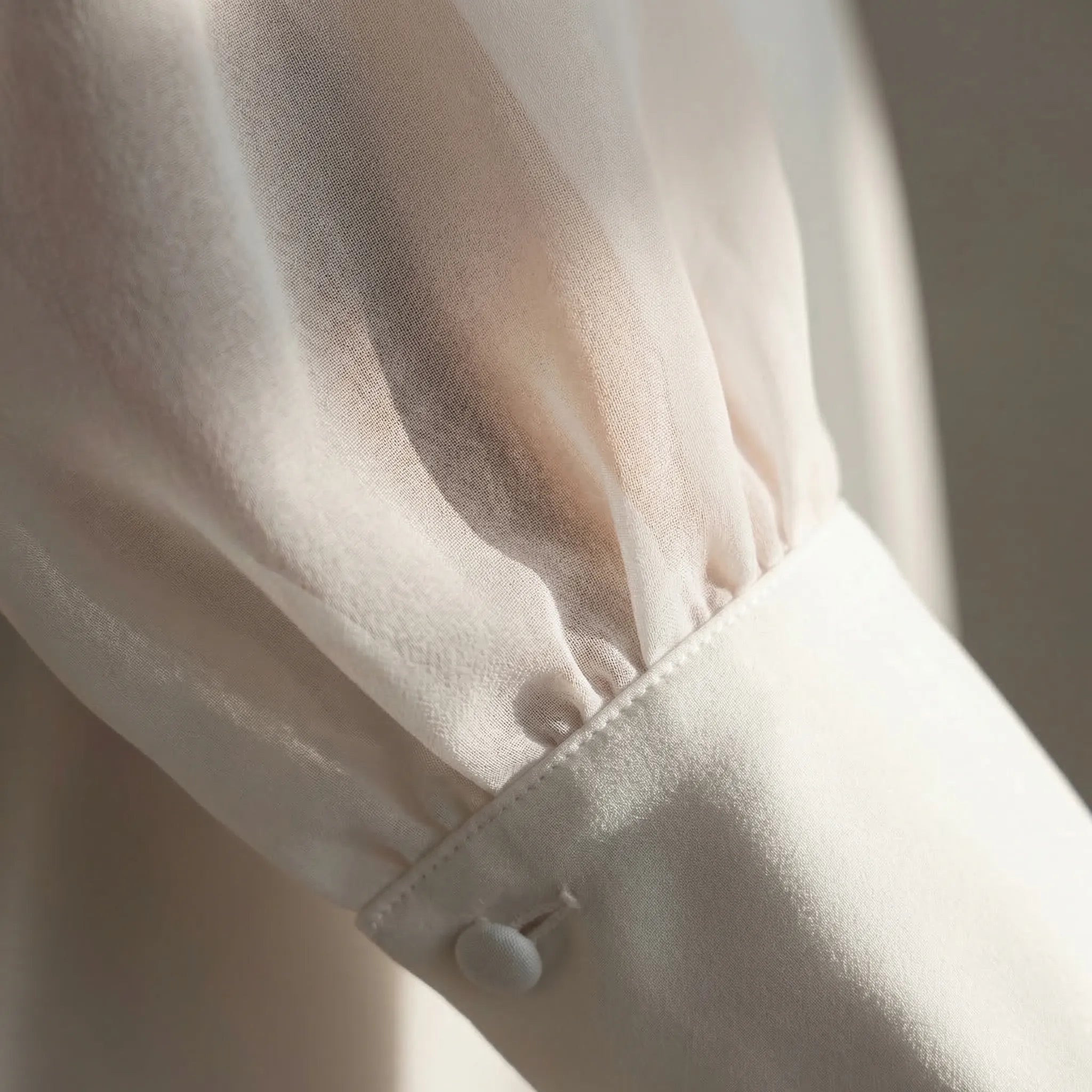 Robe de mariée midi col V manches longues évasée
