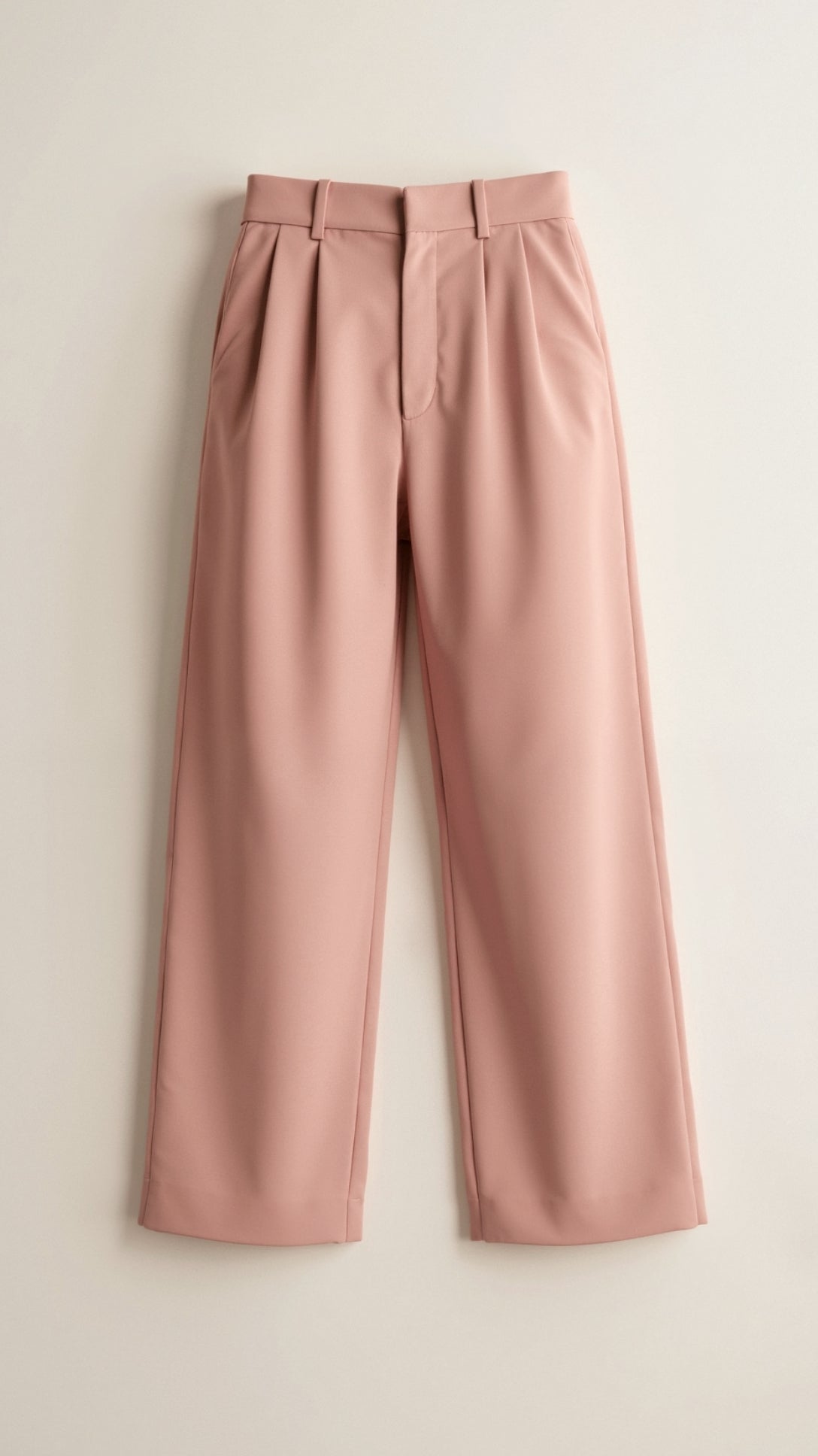 Pantalon femme taille haute large plissé coupe large élégant