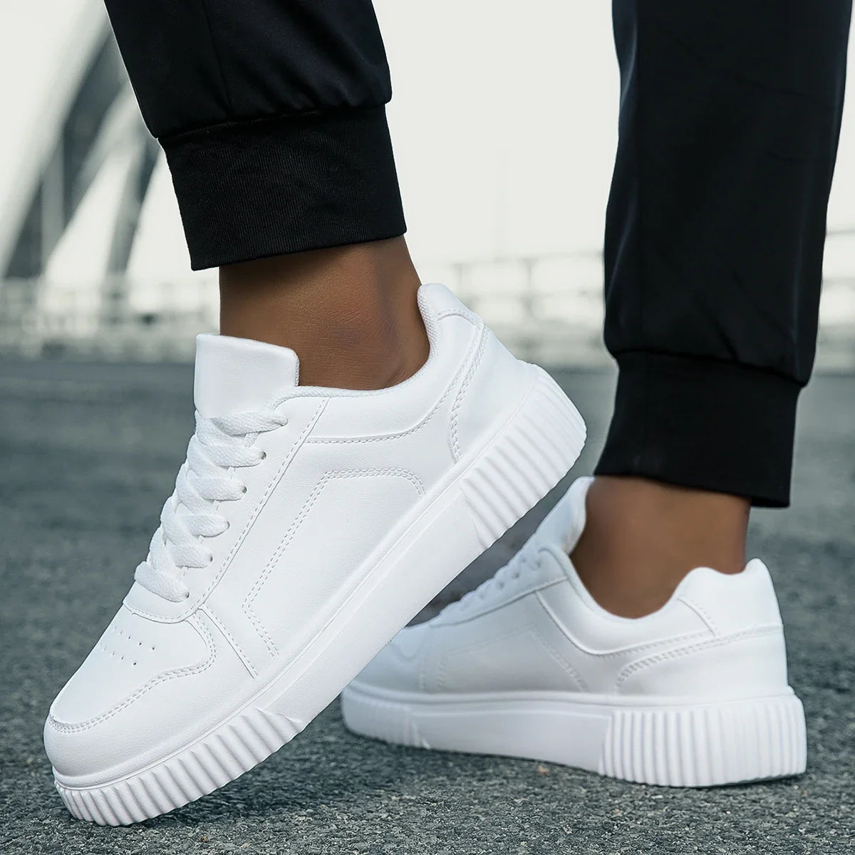 Baskets femme plateforme lacets semelle épaisse sneakers casual confortables