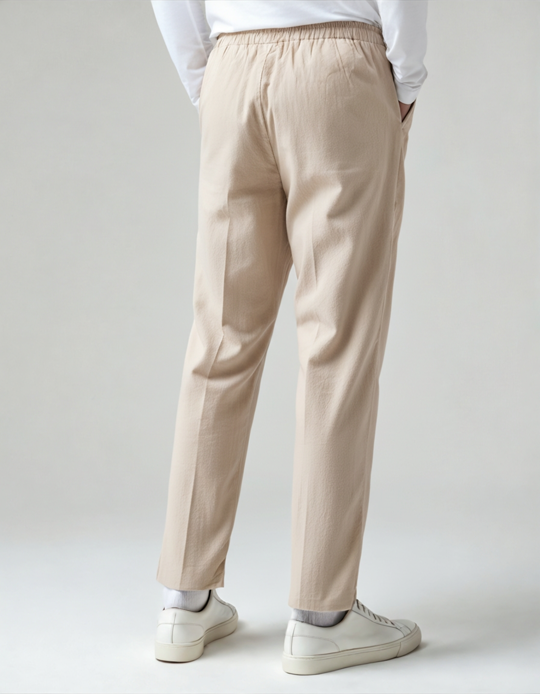 Pantalon homme coupe ample à taille élastique avec cordon de serrage