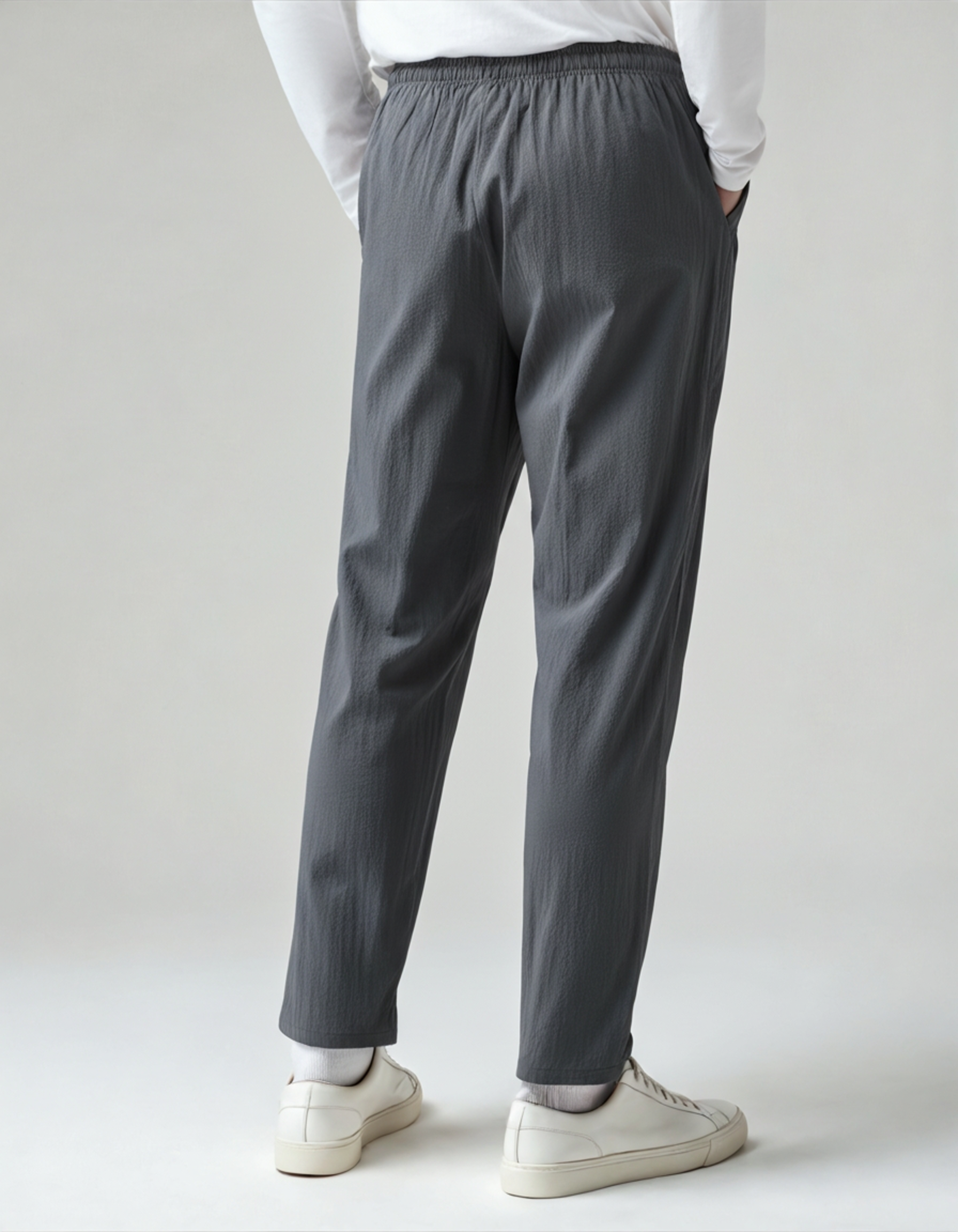 Pantalon homme coupe ample à taille élastique avec cordon de serrage